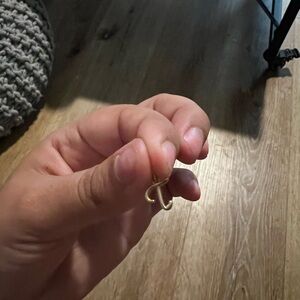 mejuri cursive letter charm T